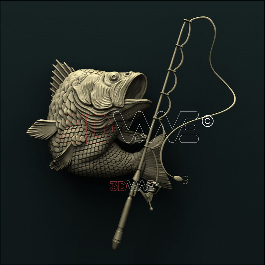 BASS FISHING 3D STL 3DWave