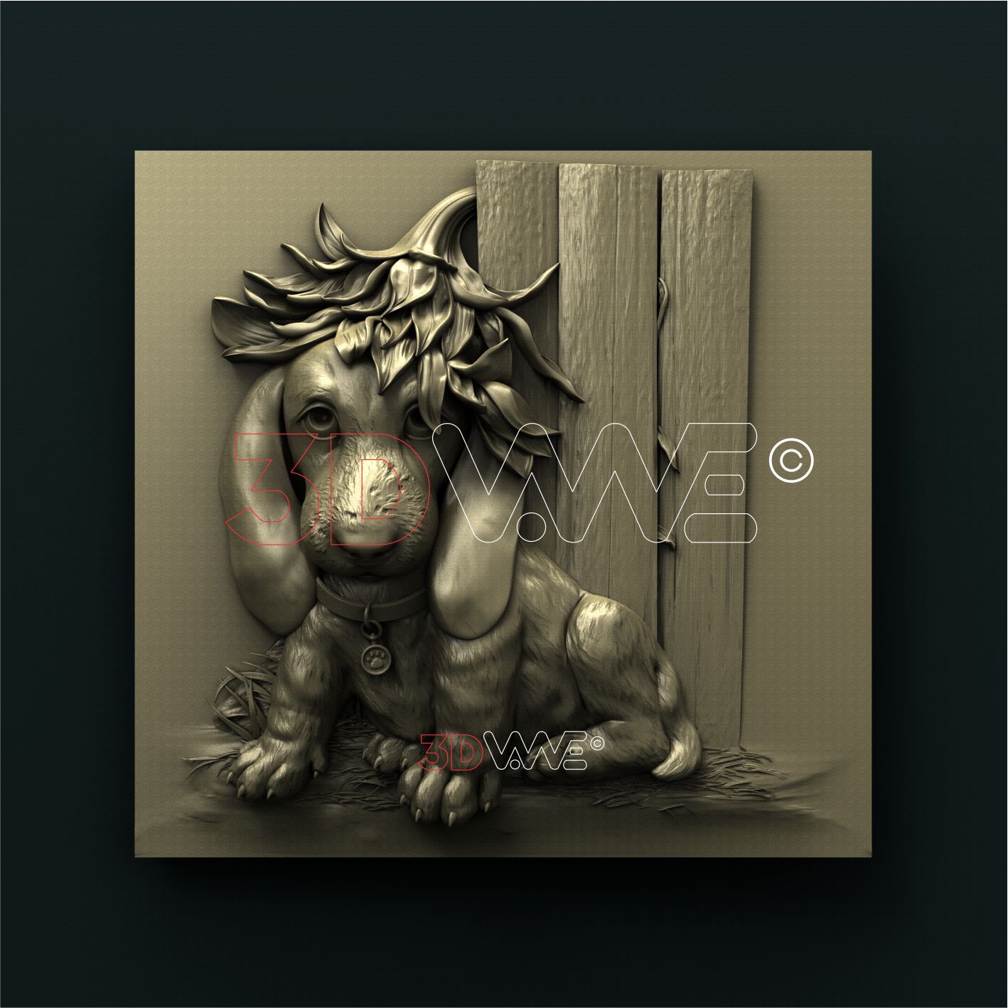 BASSET HOUND 3D STL 3DWave