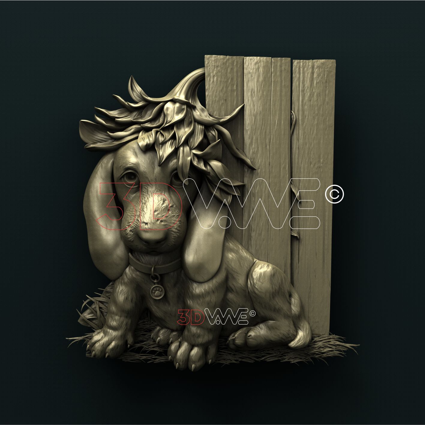 BASSET HOUND 3D STL 3DWave