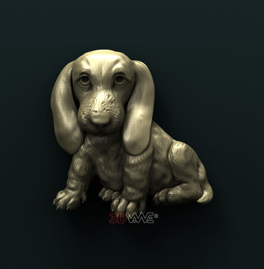 BASSET HOUND PUPPY 3D STL 3DWave