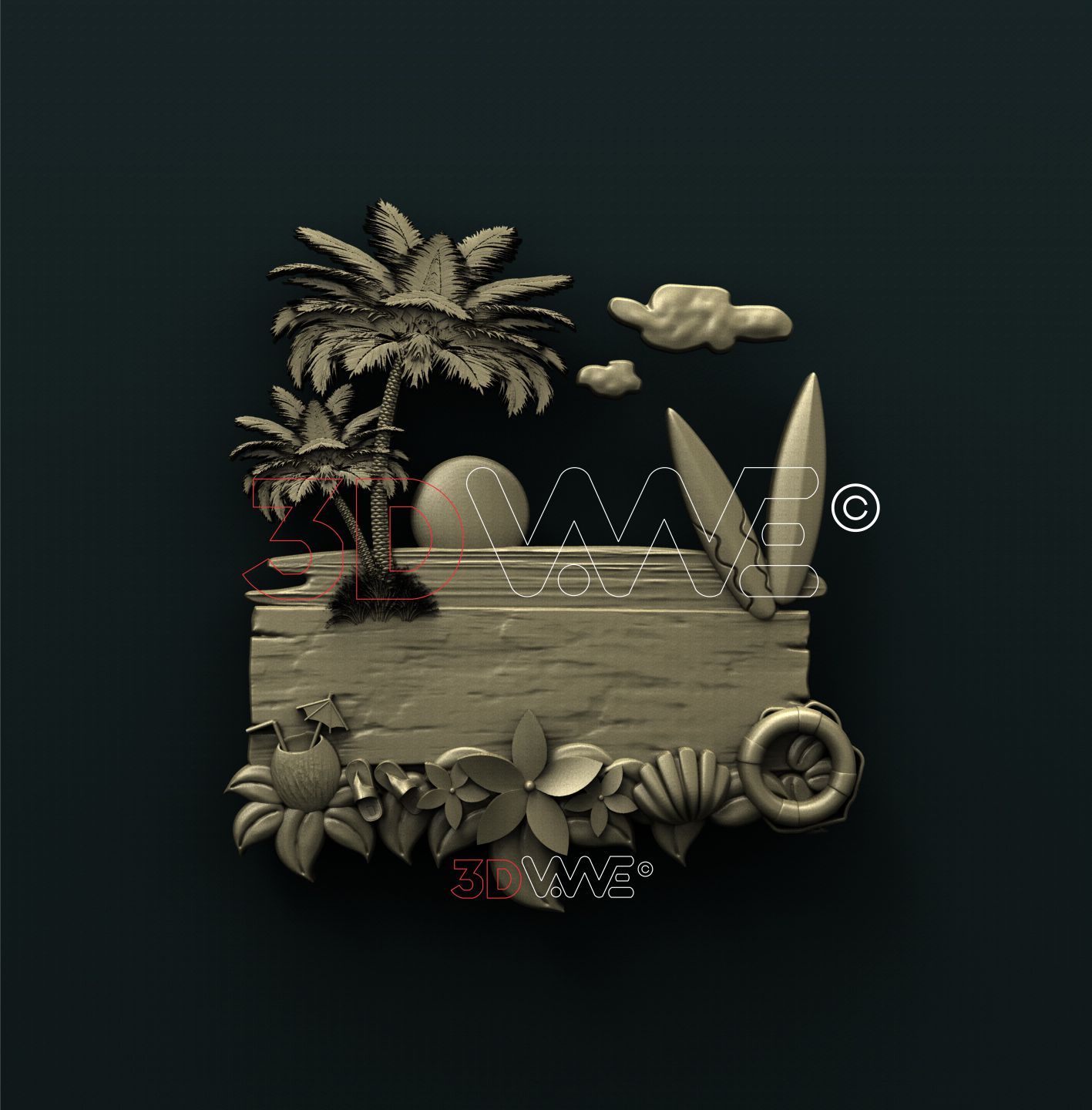 BEACH 3D STL 3DWave