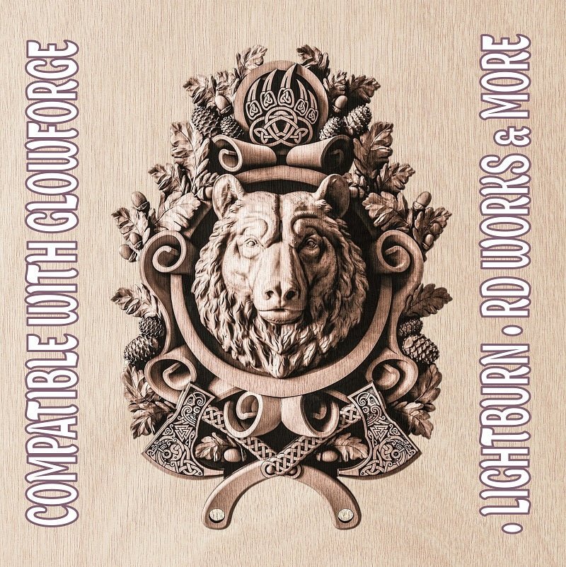 BEAR 3d illusion & laser - ready file 3DWave.us