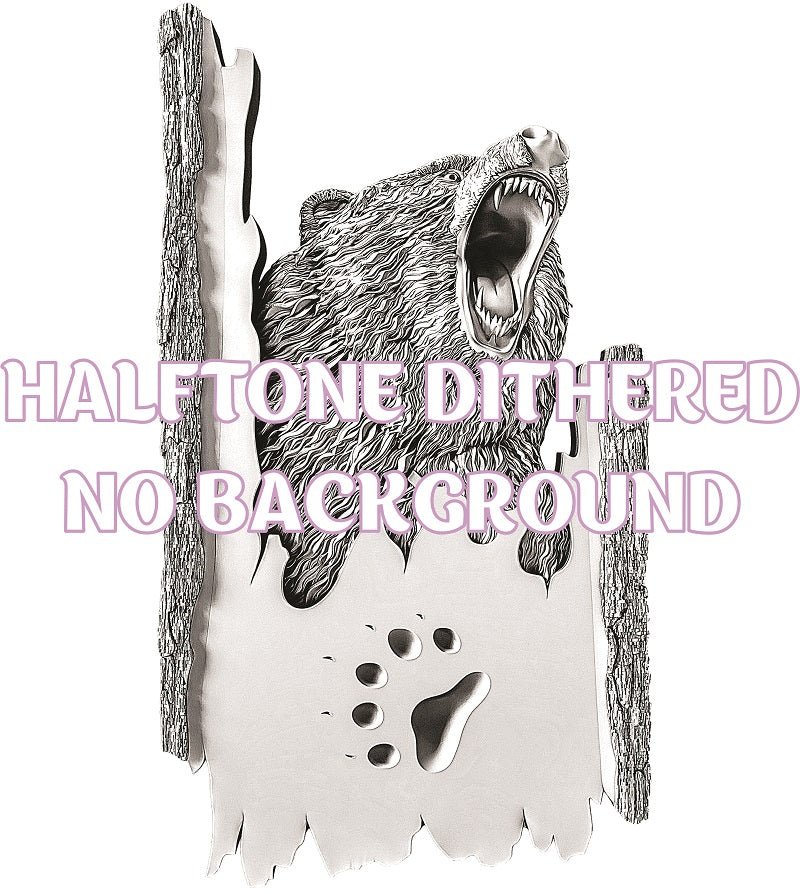 BEAR 3d illusion & laser-ready file 3DWave.us