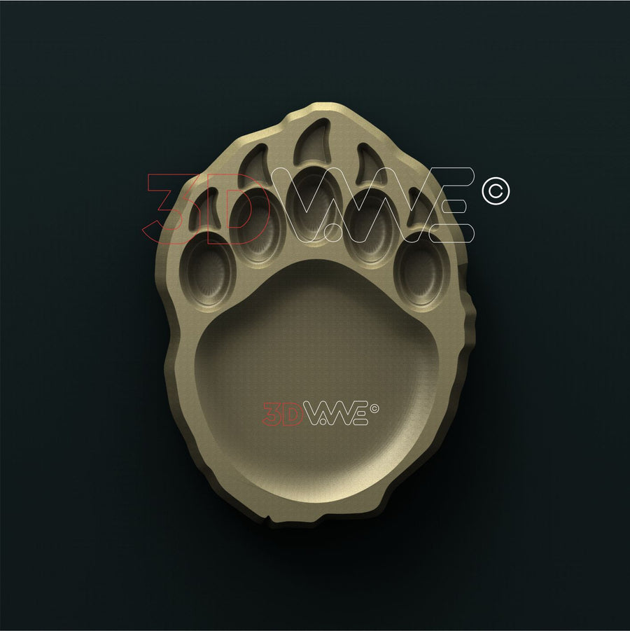 BEAR PAW SERVING TRAY 3D STL 3DWave