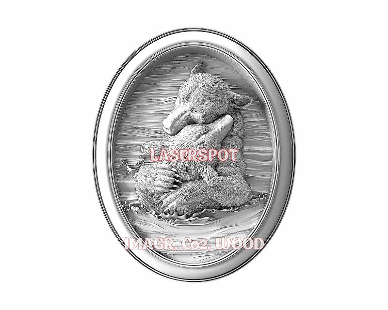 Bears 3d illusion & laser-ready files - 3DWave.us