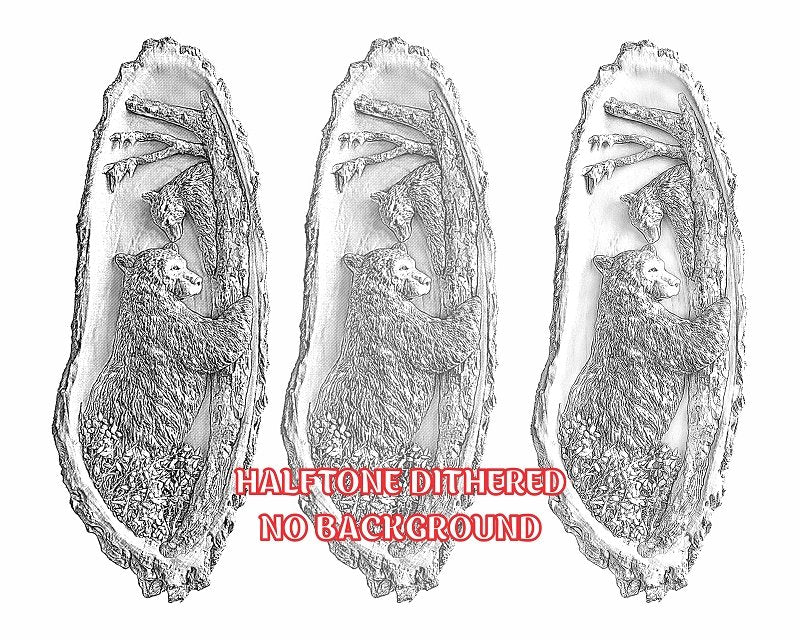 BEARS 3d illusion & laser-ready files 3DWave.us