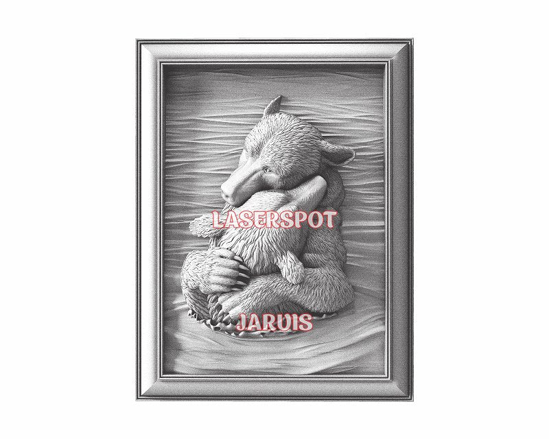 Bears 3d illusion & laser-ready files - 3DWave.us