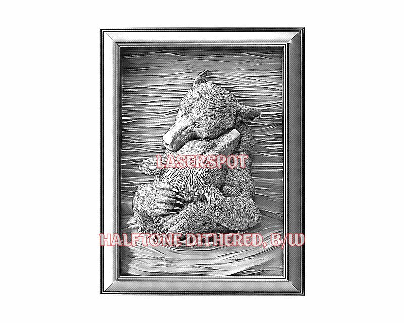 Bears 3d illusion & laser-ready files - 3DWave.us