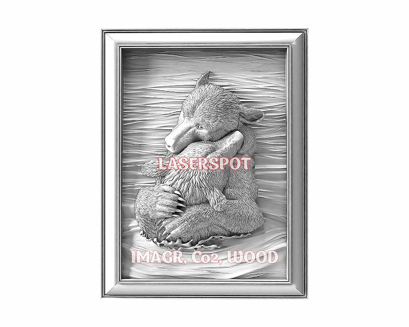 Bears 3d illusion & laser-ready files - 3DWave.us