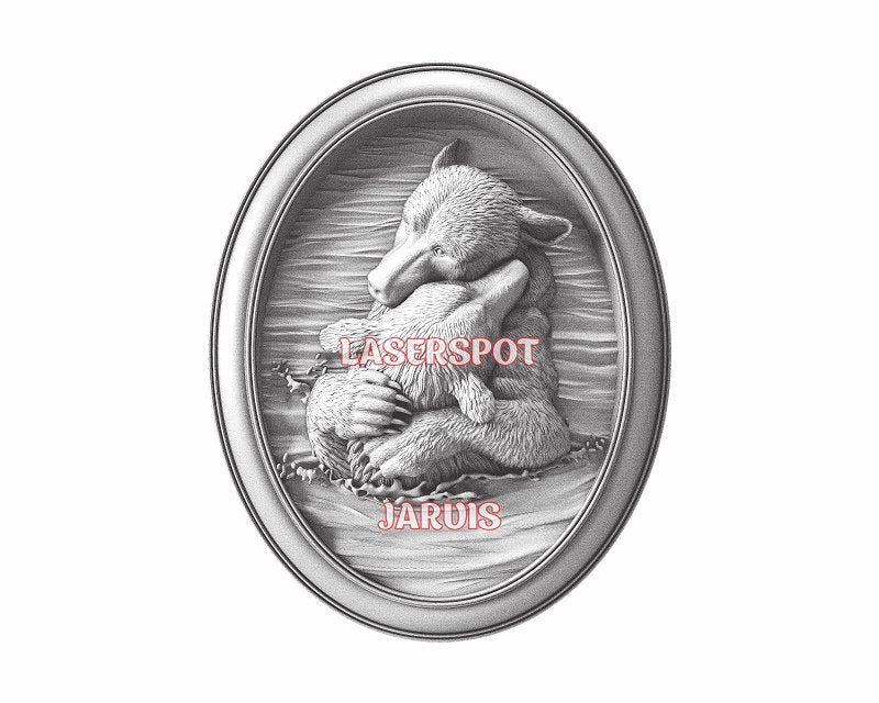Bears 3d illusion & laser-ready files - 3DWave.us
