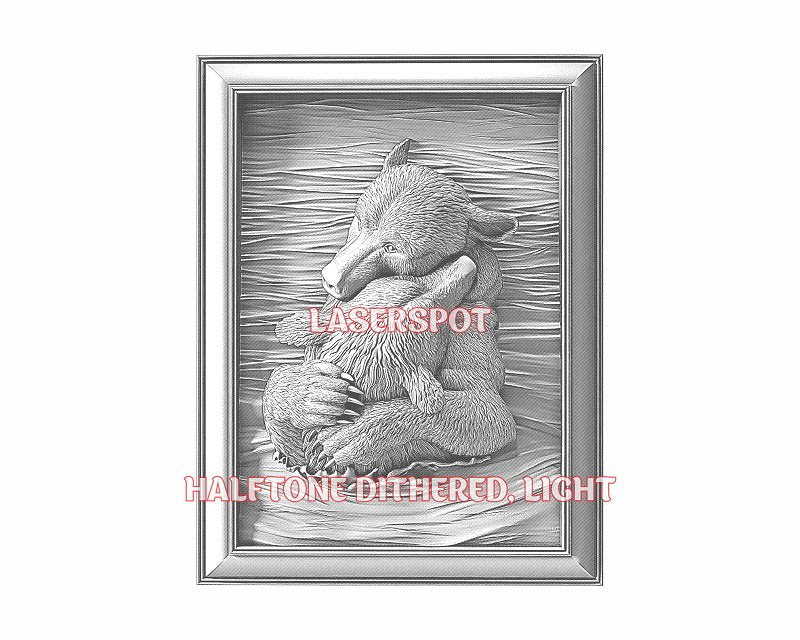 Bears 3d illusion & laser-ready files - 3DWave.us