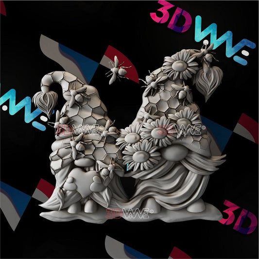 BEE GNOMES 3d stl 3DWave.us