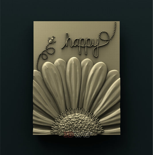 BEE HAPPY 3D STL 3DWave