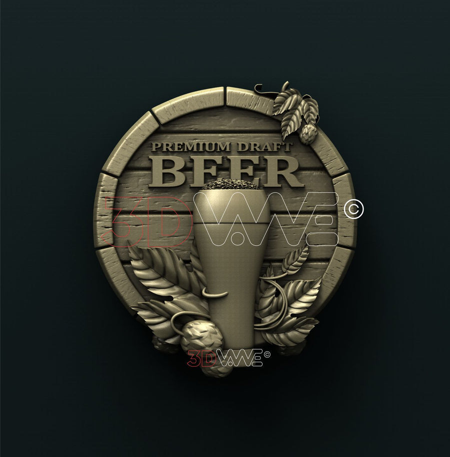 BEER SIGN 3D STL 3DWave