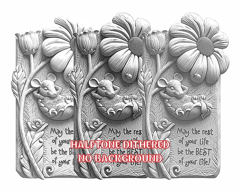 BEST WISHES 3d illusion & laser-ready file 3DWave.us