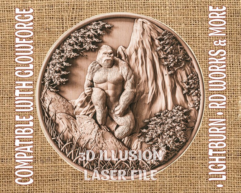 Bigfoot 3d illusion & laser-ready files - 3DWave.us