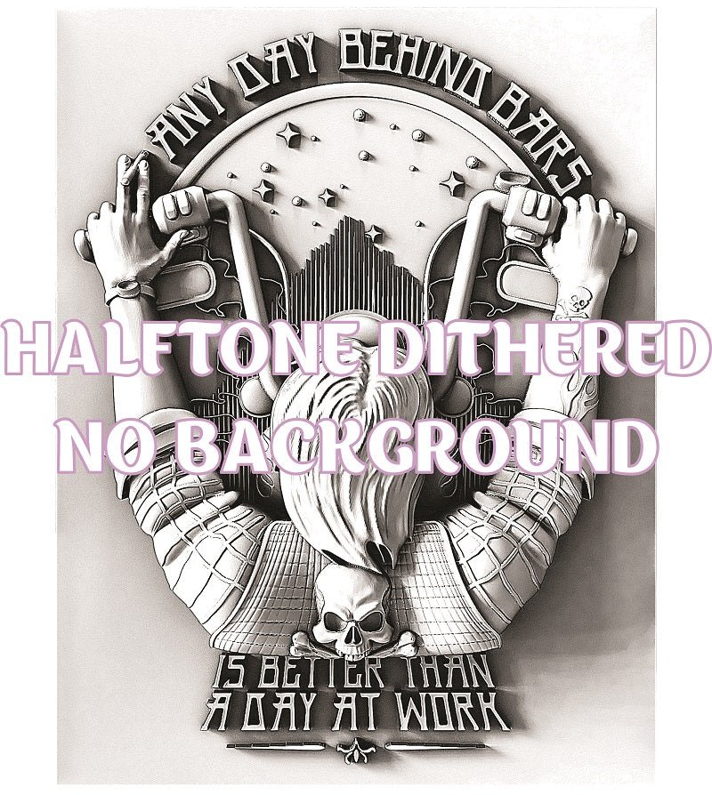 BIKER 3d illusion & laser - ready file 3DWave.us