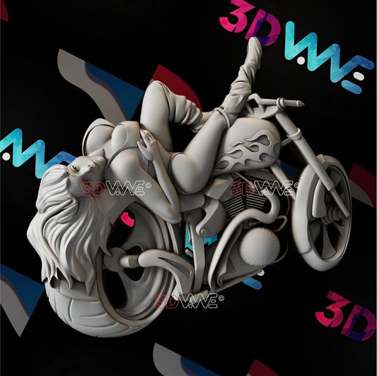 BIKER GIRL 3d stl 3DWave