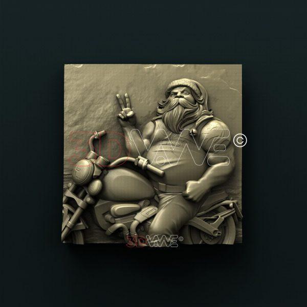 BIKER SANTA 3D STL 3DWave