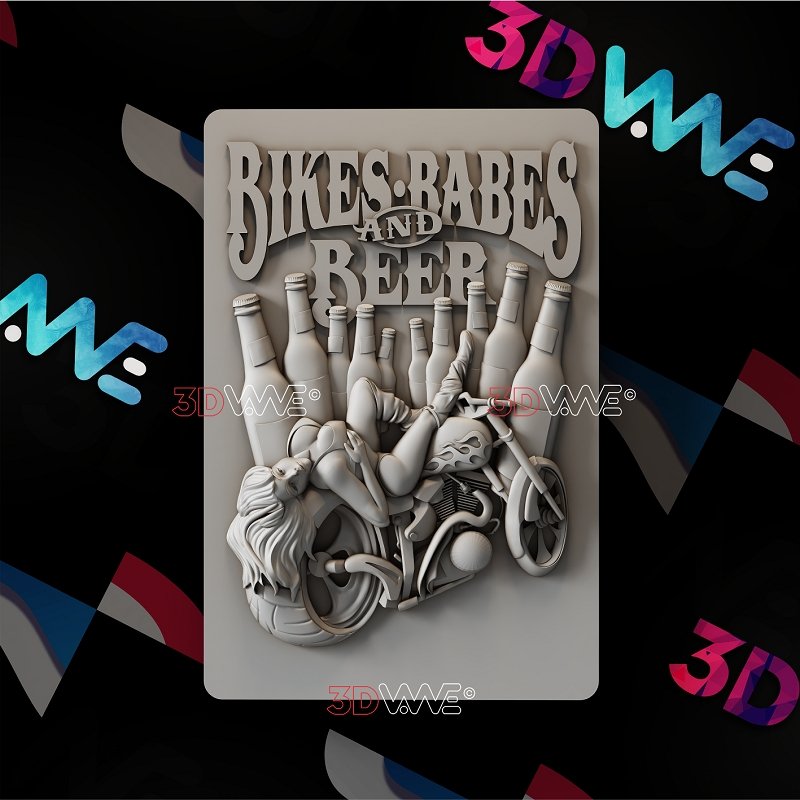 BIKER SIGN 3d stl 3DWave