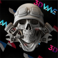 Thumbnail for BIKER SKULL 3d stl 3DWave.us