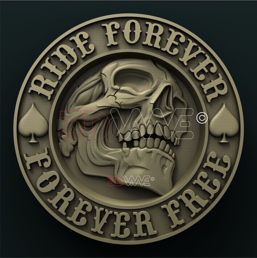BIKER SKULL 3D STL 3DWave