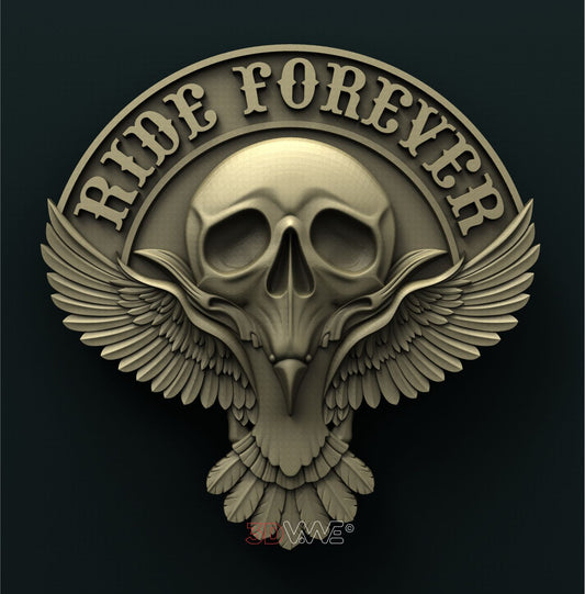BIKER SKULL 3D STL 3DWave