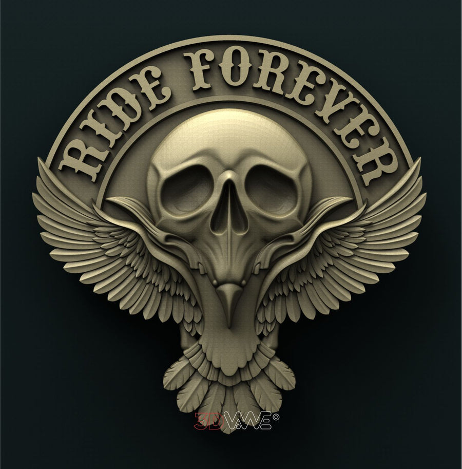 BIKER SKULL 3D STL 3DWave