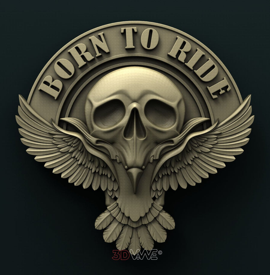 BIKER SKULL 3D STL 3DWave