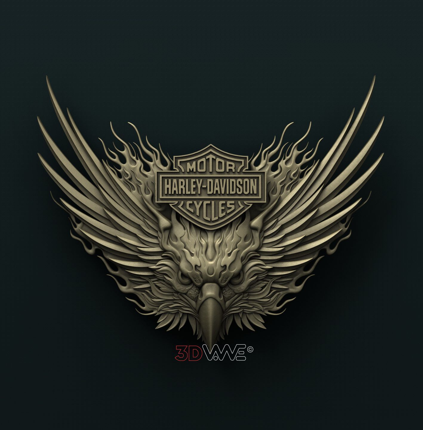 BIKERS EAGLE 3D STL 3DWave