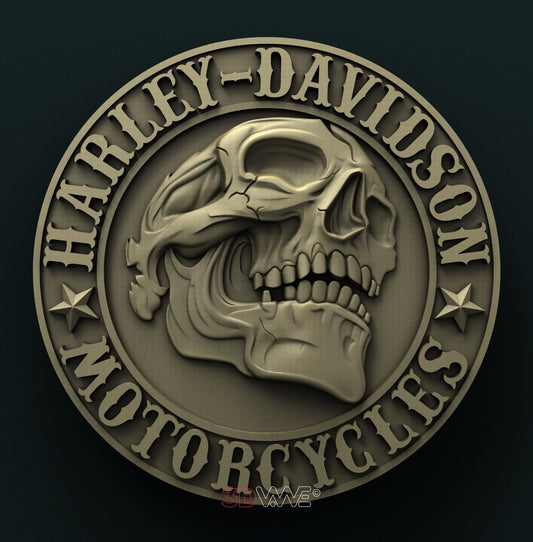 BIKERS MEDALLION 3D STL 3DWave