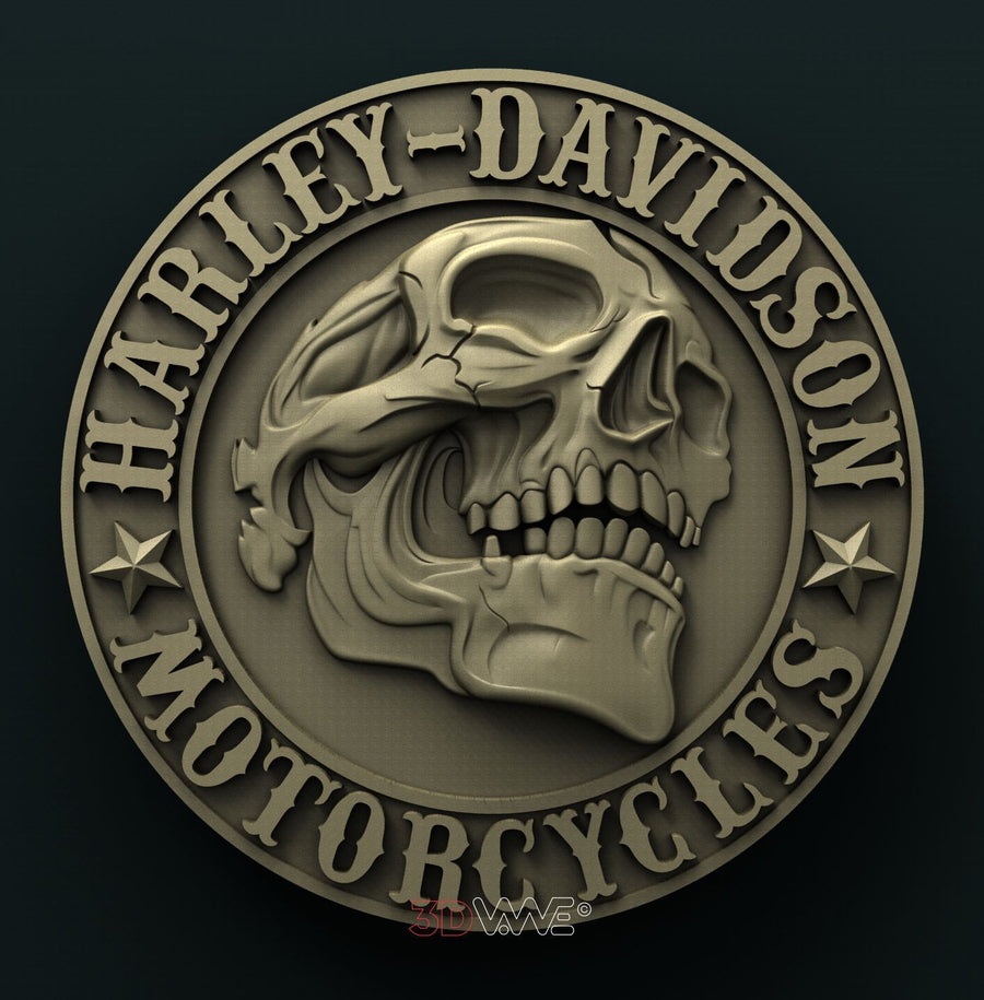 BIKERS MEDALLION 3D STL 3DWave