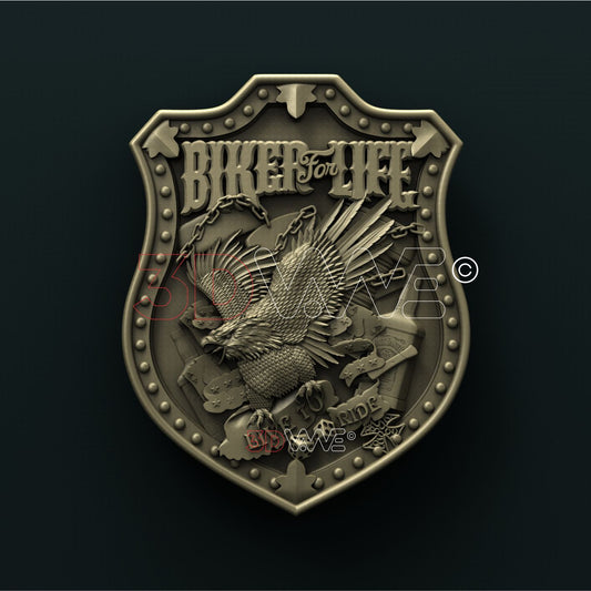 BIKERS SHIELD 3D STL 3DWave