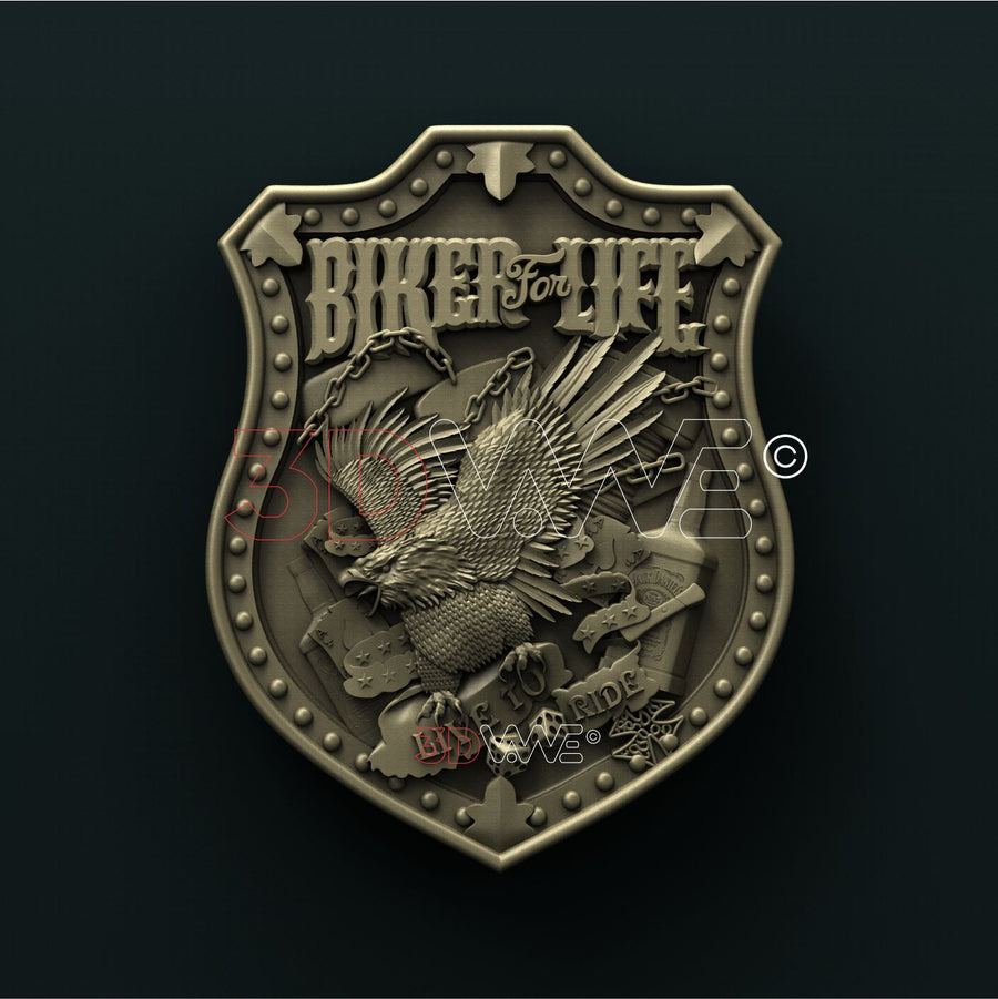 BIKERS SHIELD 3D STL 3DWave