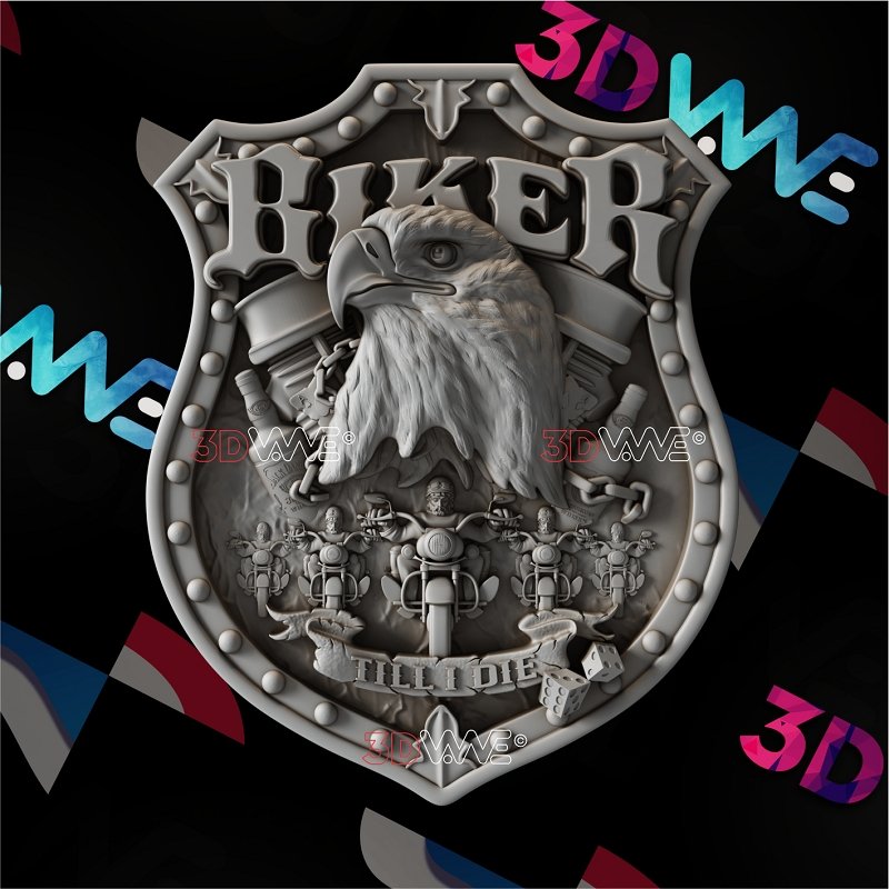 BIKERS SHIELD 3d stl 3DWave.us