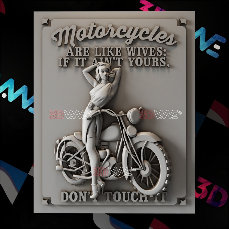 BIKERS SIGN 3d stl 3DWave.us