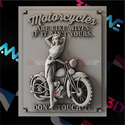 BIKERS SIGN 3d stl 3DWave.us