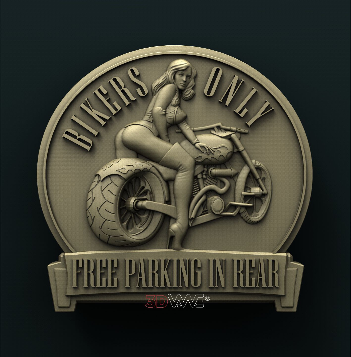 BIKERS SIGN 3D STL 3DWave