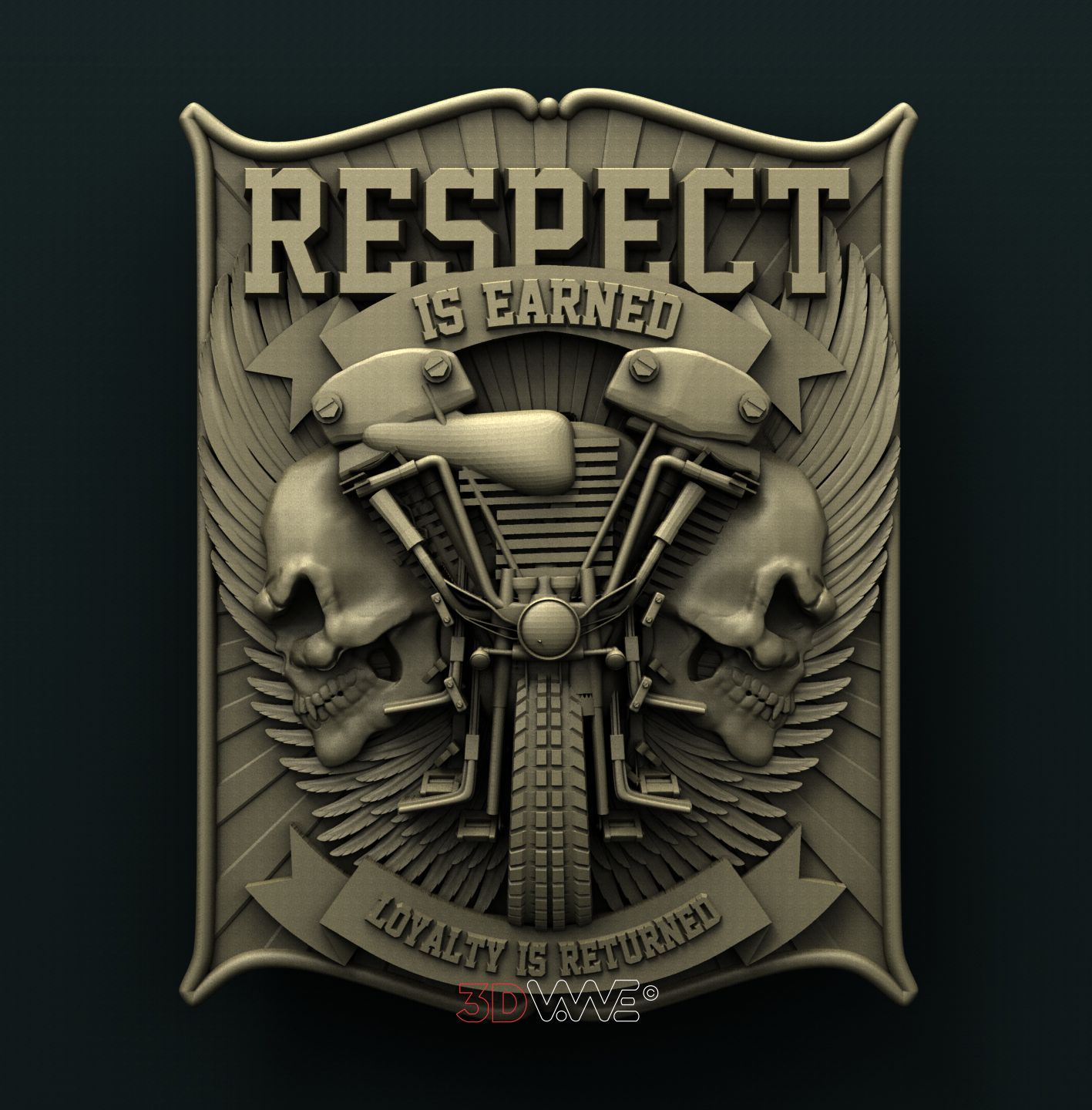 BIKERS SIGN 3D STL 3DWave