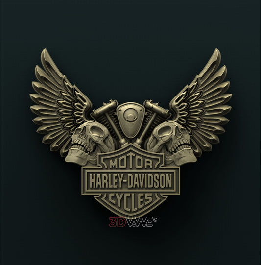 BIKERS SKULLS 3D STL 3DWave