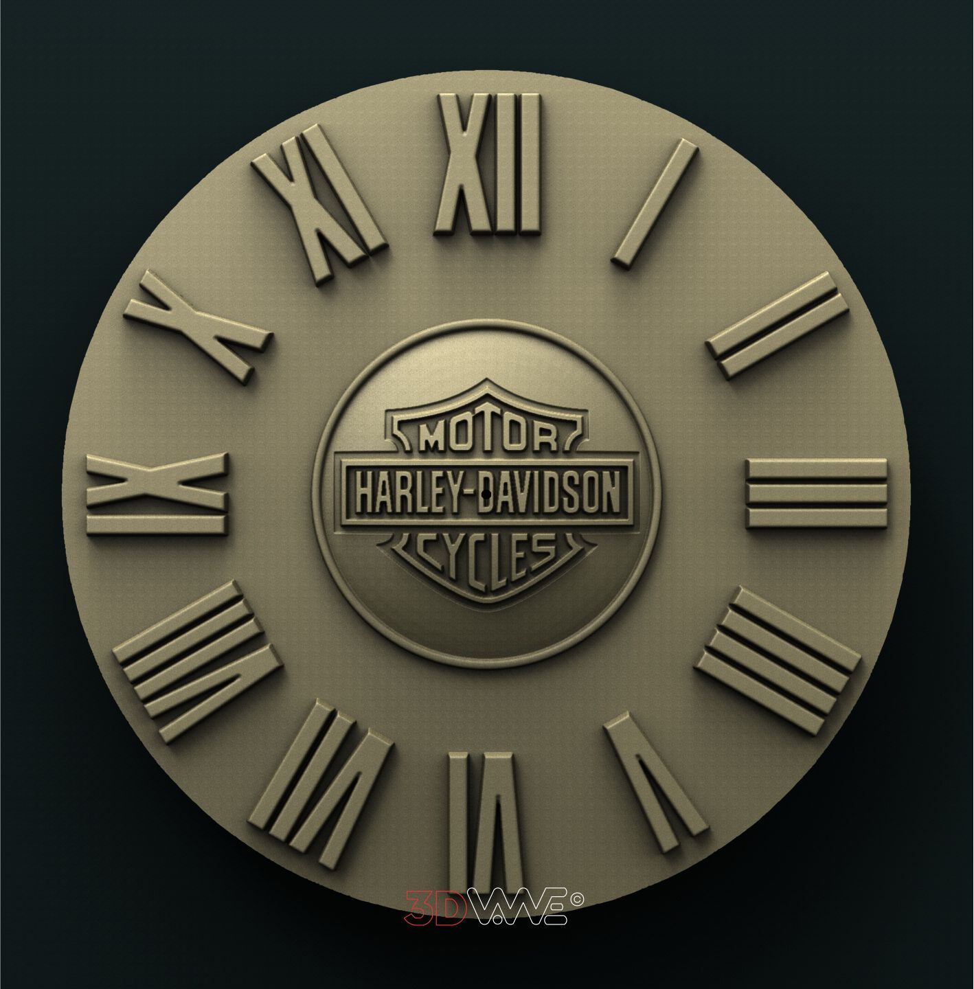 BIKERS WALL CLOCK 3D STL 3DWave