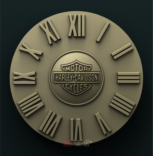 BIKERS WALL CLOCK 3D STL 3DWave