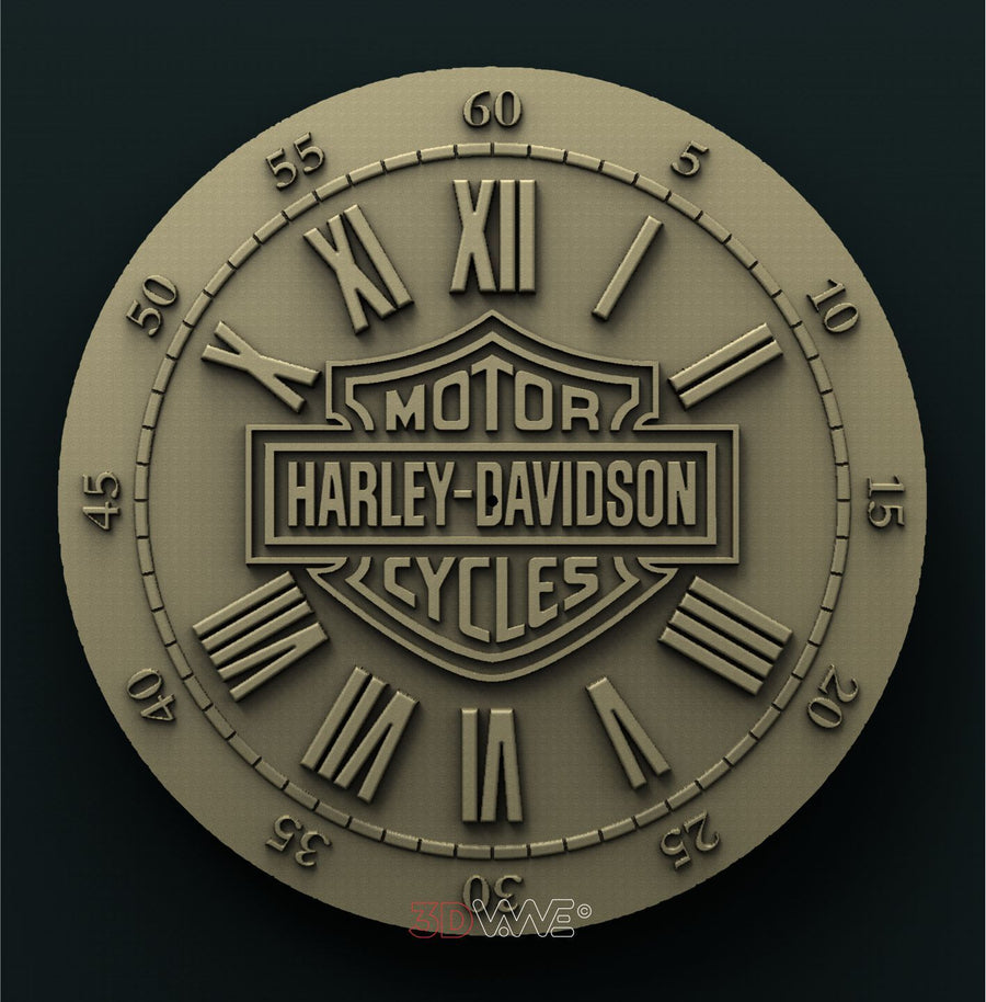 BIKERS WALL CLOCK 3D STL 3DWave