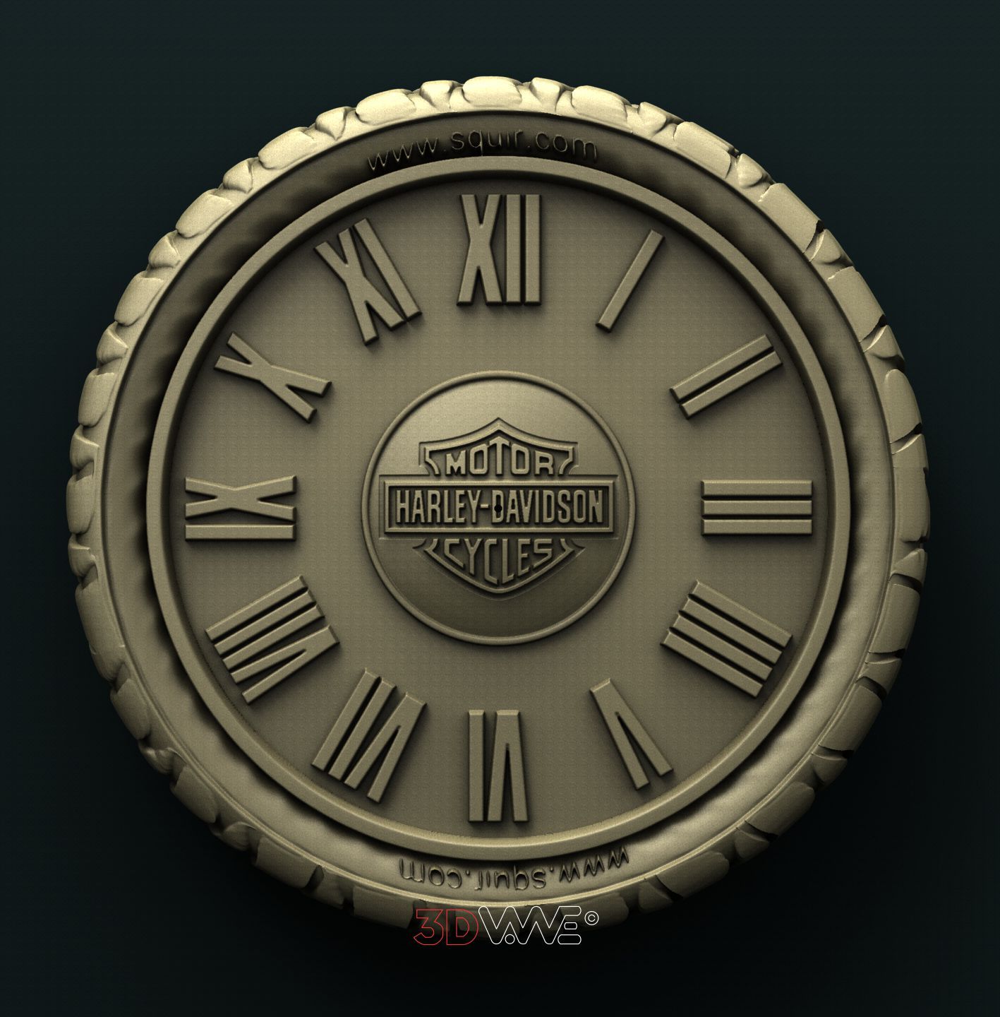 BIKERS WALL CLOCK 3D STL 3DWave