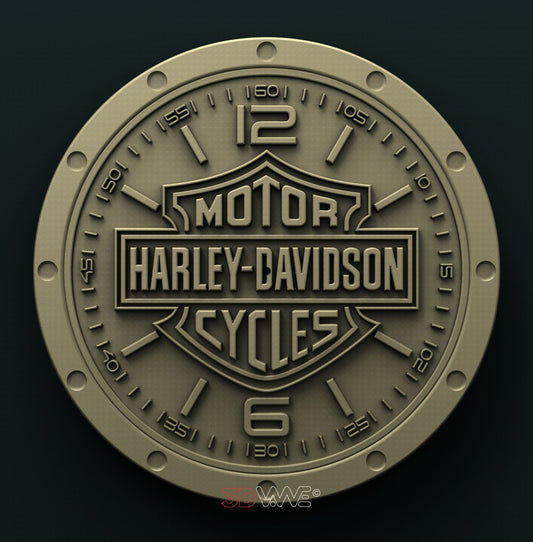 BIKERS WALL CLOCK 3D STL 3DWave