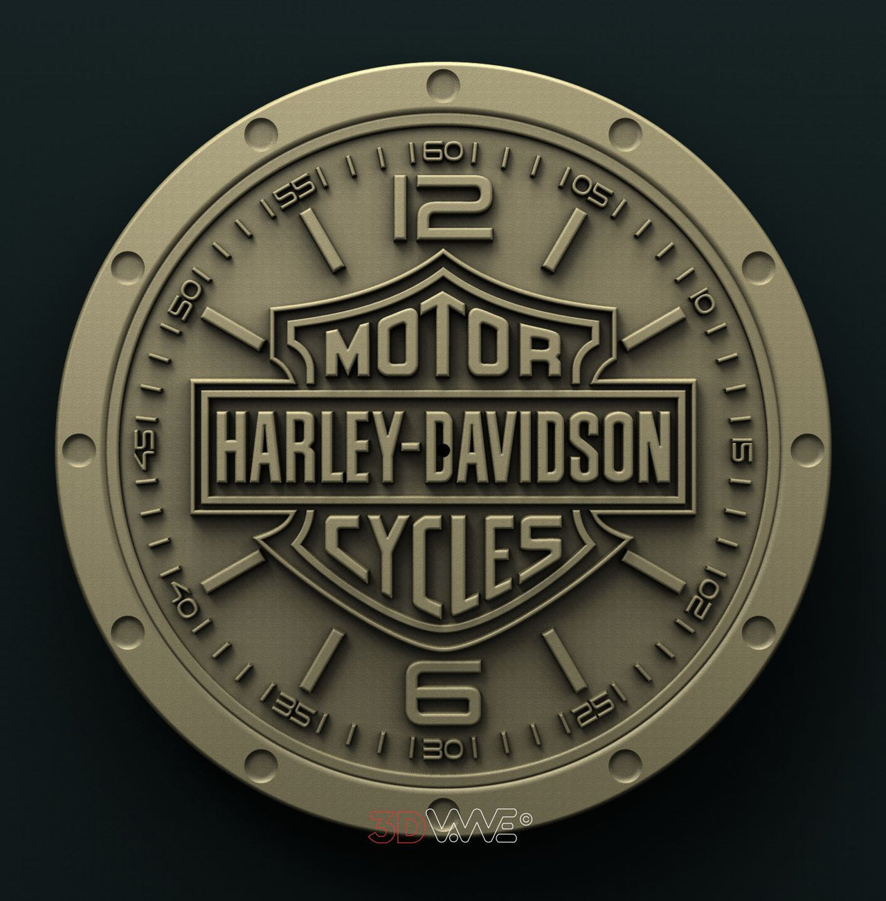 BIKERS WALL CLOCK 3D STL 3DWave