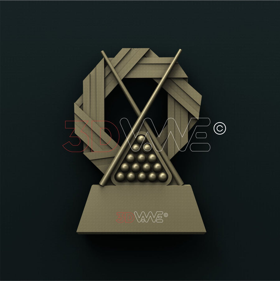 BILLIARD TROPHY 3D STL 3DWave
