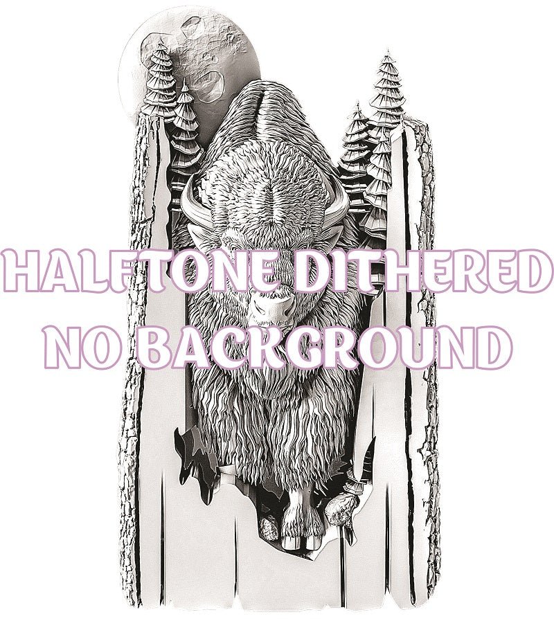 BISON 3d illusion & laser-ready file 3DWave.us