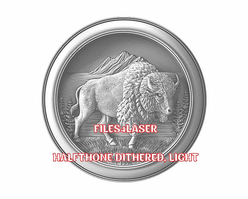 Bison 3d illusion & laser-ready files - 3DWave.us