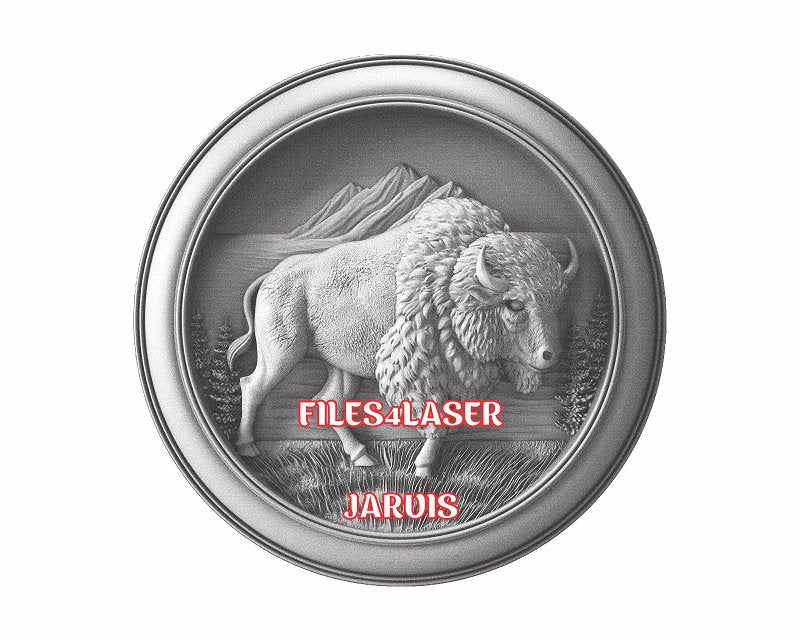 Bison 3d illusion & laser-ready files - 3DWave.us